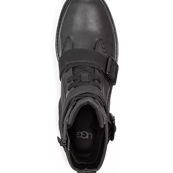 UGG Noe Combat Lace Up Boots Black- size 7.5 - Picture 3 of 10